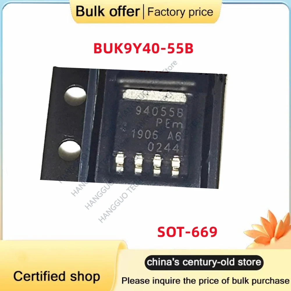 10PCS/Lot Original BUK9Y40-55B  94055B patch TO-669 For Automotive Voltage Regulator Control Circuit IC Chip