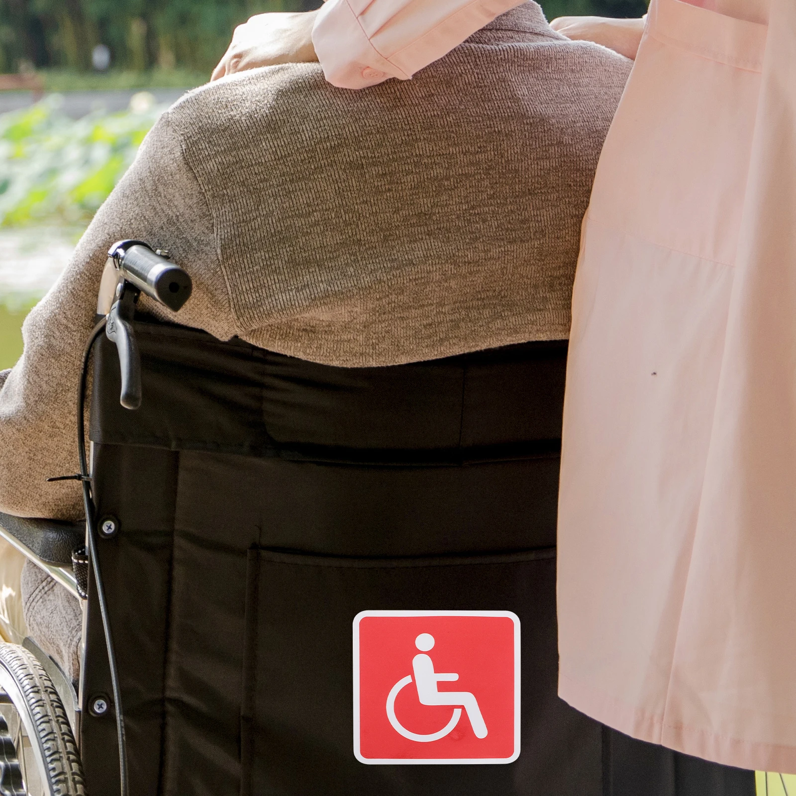 

4 Pcs Disability Identification Stickers PVC High Visibility Wheelchair Symbol Safety Sign Handicapped Parking for Wheelchair