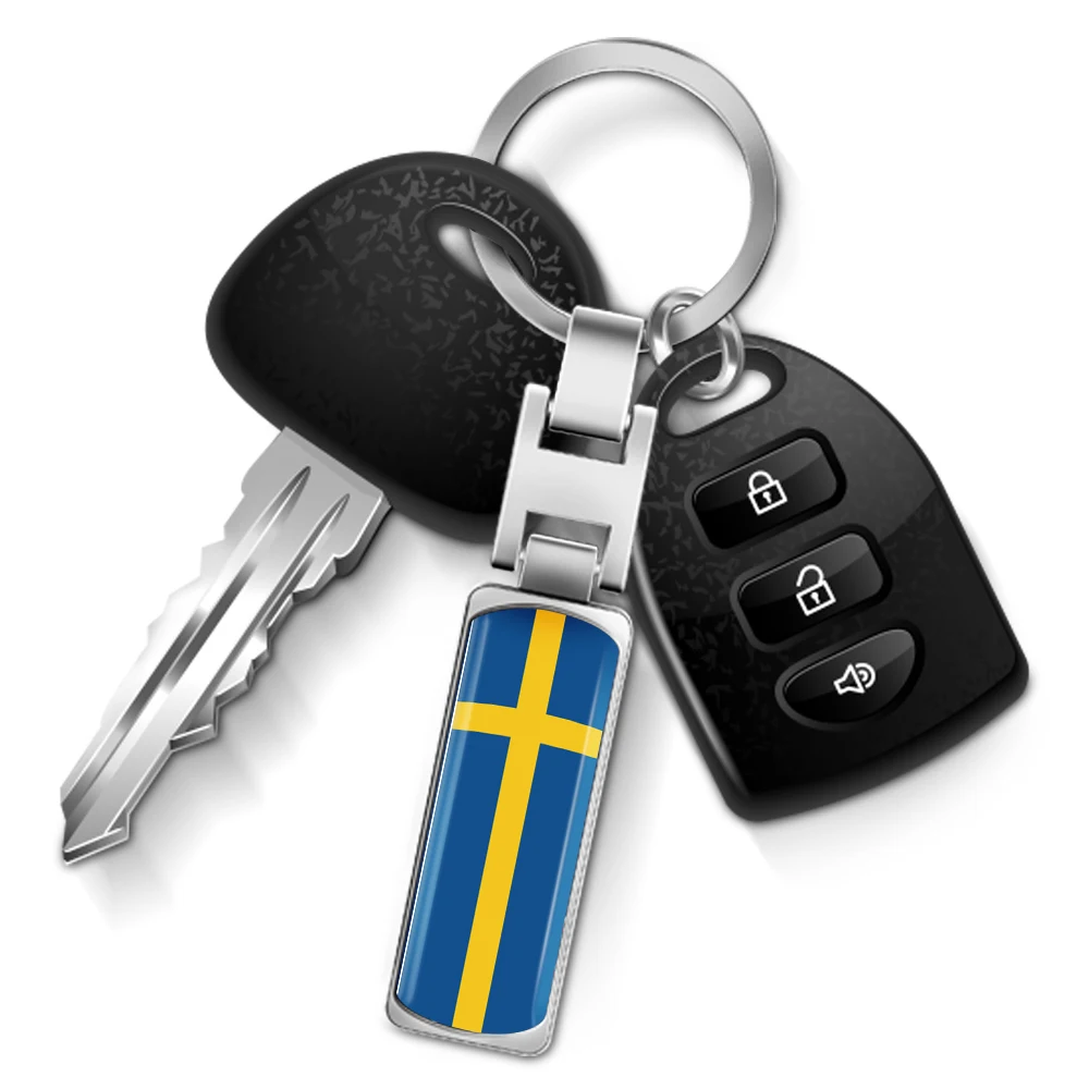 1Pcs Car Styling 3D Metal Epoxy Emblem Australia Brazil Belgium Poland Germany Nationl Flag Keychain Key Rings Gifts Accessories