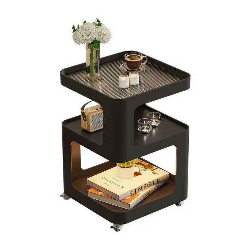 

Coffee table, sofa side cabinet, living room with wheeled trolley, wrought iron bedside table