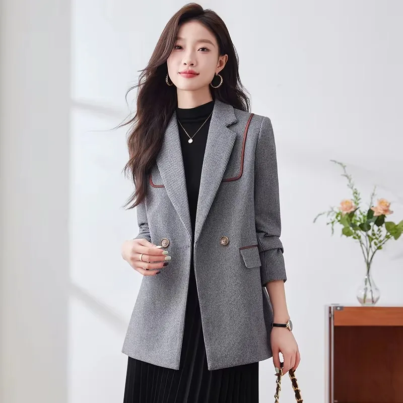 Autumn Winter Fashion High-end Suit Jacket Women's 2025 New Korean Version Socialite Elegant Commuter Blazer High Quality Trendy