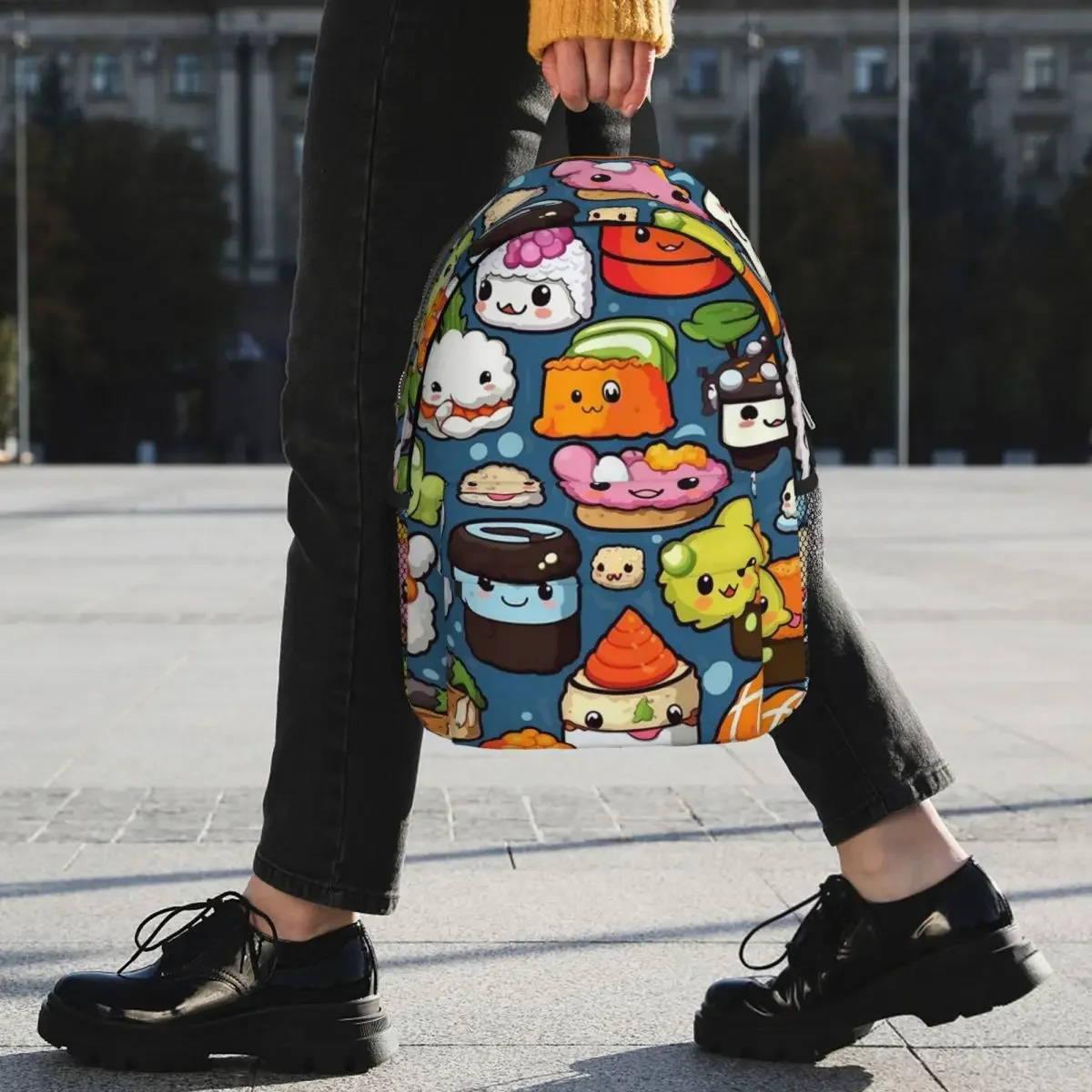 Sacs à dos Sushi Monsters pour adolescents, cartable décontracté pour enfants, sacs d'école, sac à dos de voyage, sac initié, grande capacité