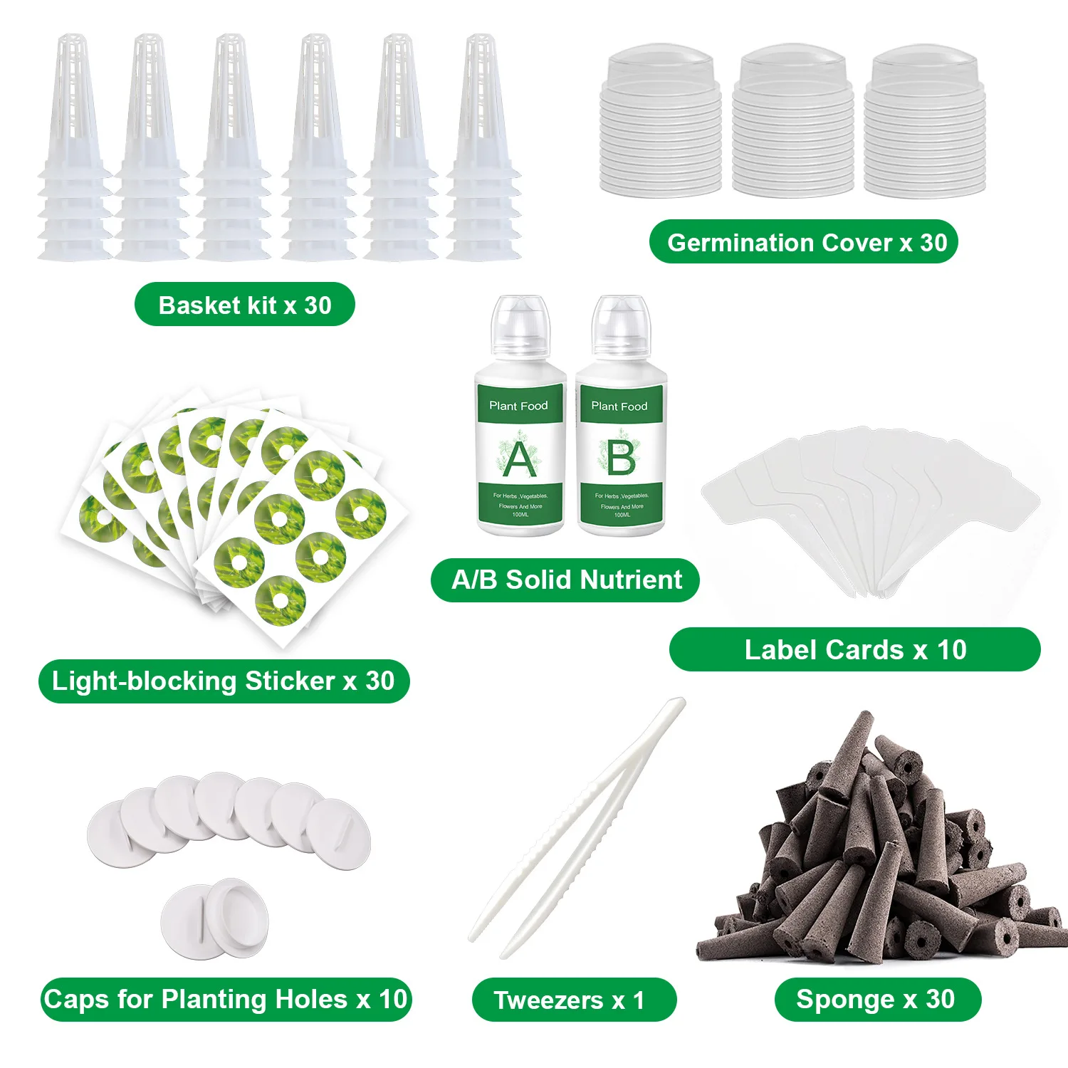 

Yieryi Hydroponic Growing Kit With Nutrient A+B Plant Food Seed Pod Kit For Indoor Herb Garden Smart Soil-Free Starter System