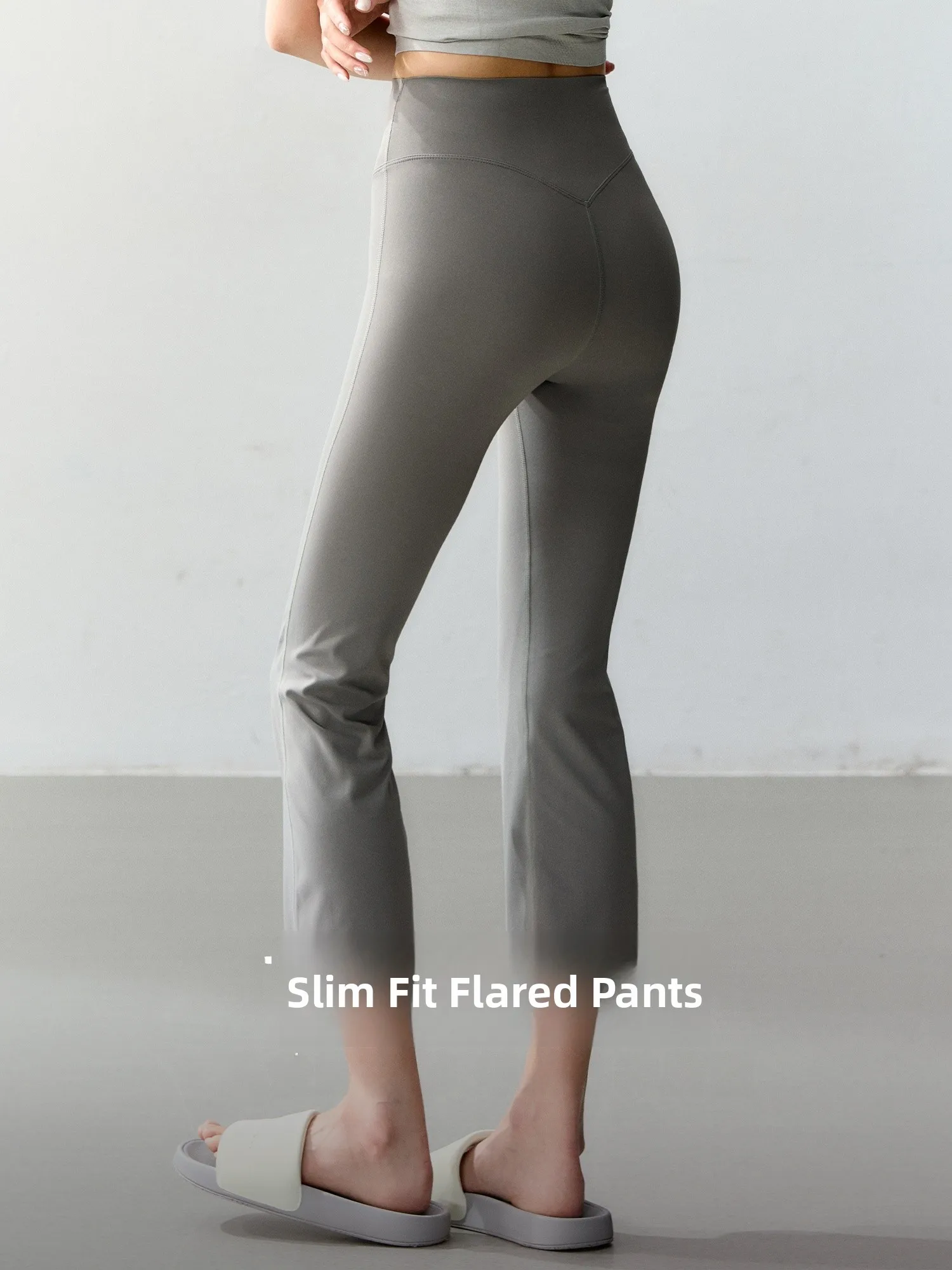 High Waist Yoga Pants Women's Running Fitness Trousers Micro Flared Eighteen Sports Pants Breathable Quick Dry Moisture Wicking