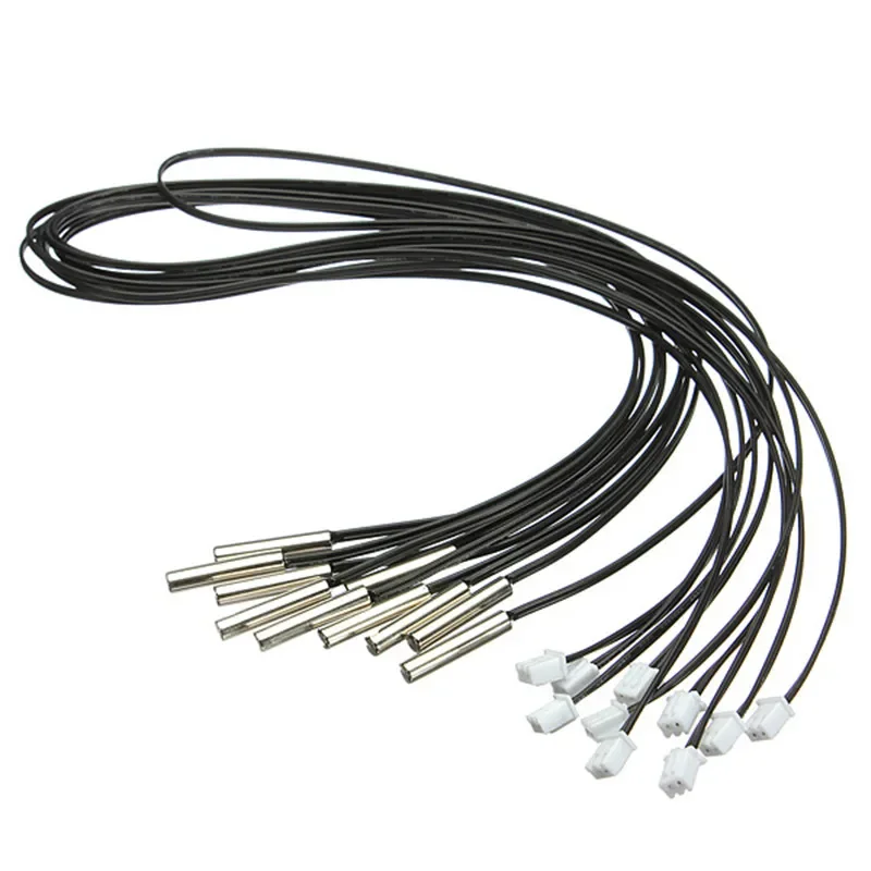 5 x 25 mm Professional Waterproof 10PCS NTC 10k Ohm 1% 3470 Temperature Sensor Probe thermistor Epoxy probes