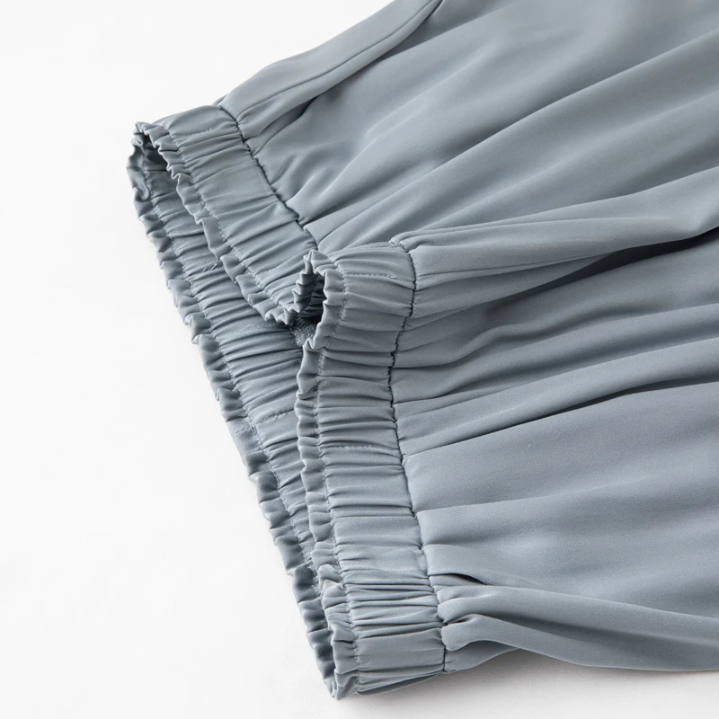 2025 Women's Fashion Spring/Summer New 95% Natural Mulberry Silk Elastic Satin Casual High Waist Solid Color Pants