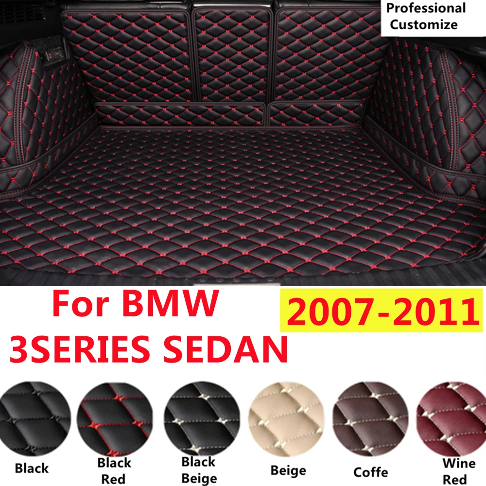 

SJ Custom Full Set Fit For BMW 3Series E90 2011 2010 2009 2008 2007 Waterproof Car Trunk Mat Tail Boot Tray Liner Rear Cargo