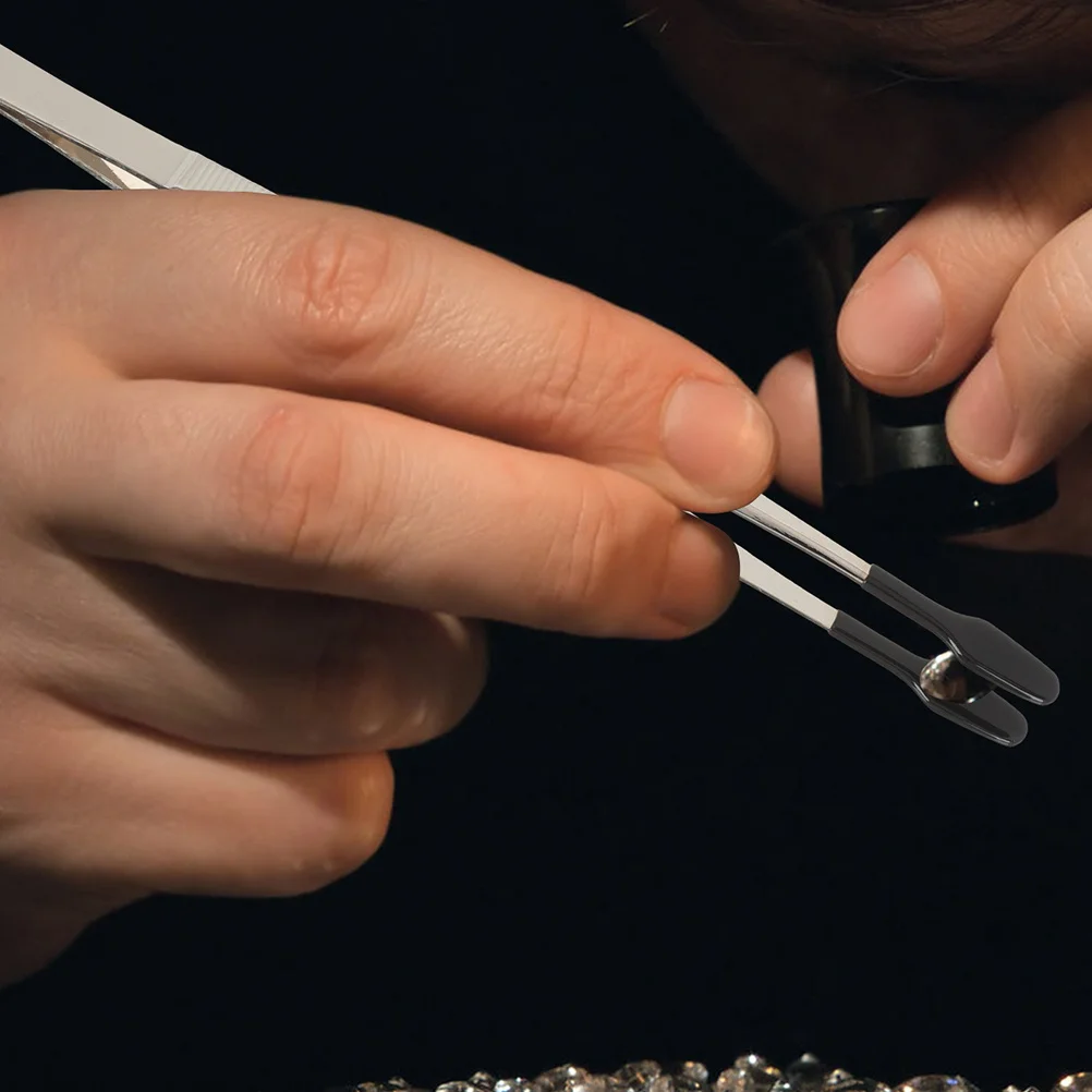 2 pezzi pinzette in acciaio inossidabile pinzette artigianali di precisione leggere per la raccolta di francobolli adesivi fotografici hobby ciglia finte