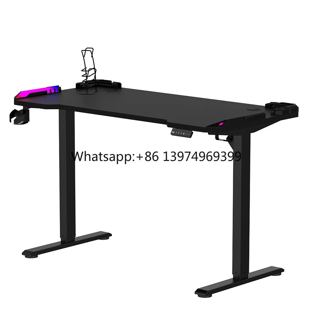 Customized Adjustable RGB Led Lights Price Bedroom PC Gamer Computer Table Gaming Desk Mesa Gamergonomic Standing