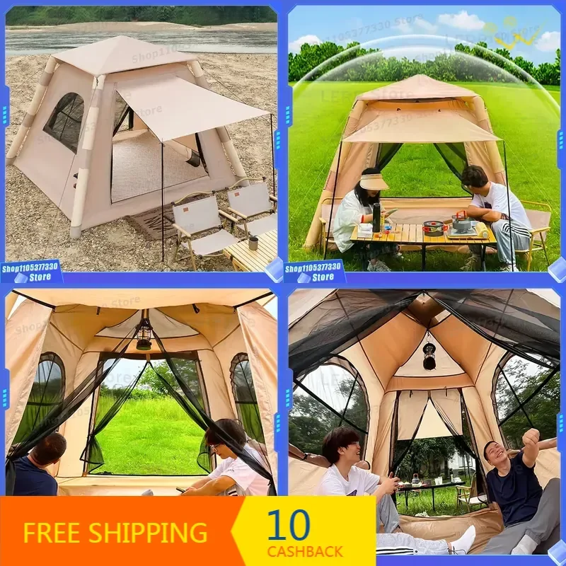 Cabana Automatic Inflatable Oxford Fabric Four-season Waterproof Camping Tent 2 Person Quick Opening for Outdoor Trips