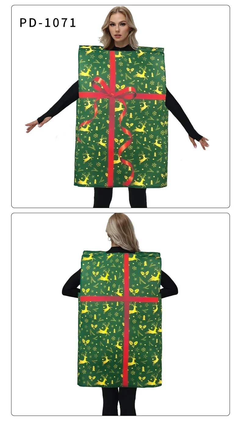 Christmas Gift Box Cosplay Costume Dress Up Stage Props Funny Holiday Party  Suit Adult Sponge Fancy Suits Xmas Party Outfits - AliExpress 200000532