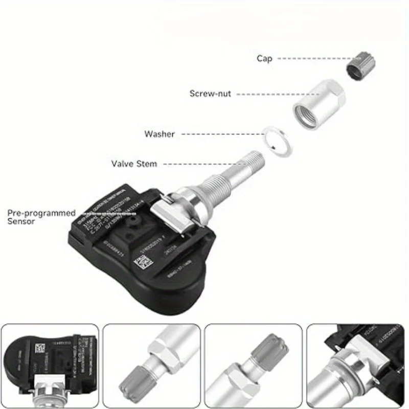 1/4 unidades OEM # 103460200A # 433MHZ TPMS/SENSOR DE PNEU para: TESLA: Modelo S(2014/10-2021/12 Modelo 3(2016/01-2020/08 Modelo X(2016/01-2022/12