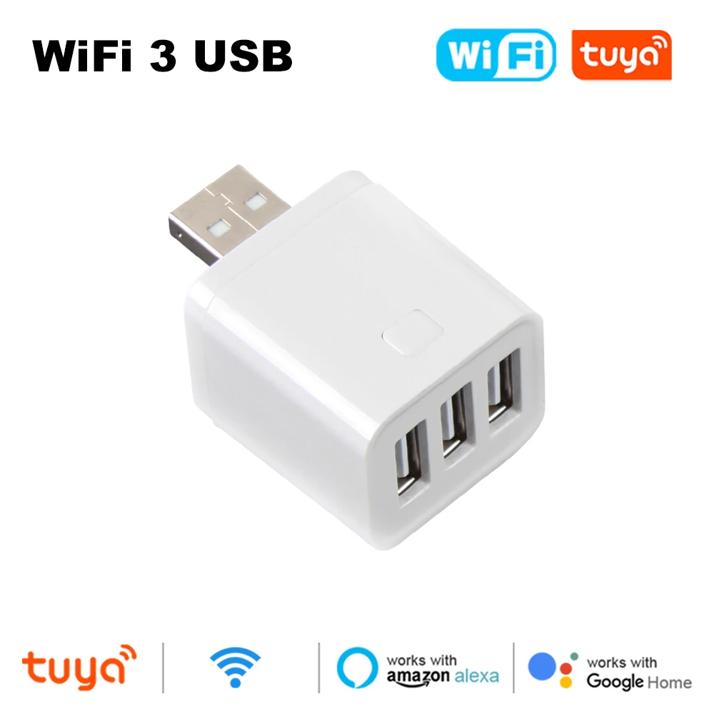 Kompatibel mit Tuya WiFi/Zigbee Smart Micro 1 2 3 USB-Adapter-Schalter 5V Mini-USB-Netzteil für Alexa Google Yandex Alice