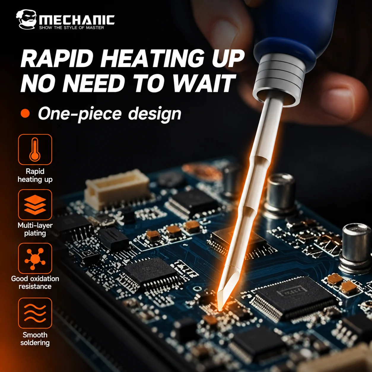 MECHANIC C210 Series Lead Free Soldering Tips Compatible T210 Handle JBC Solder Station for PCB IC Welding Repair