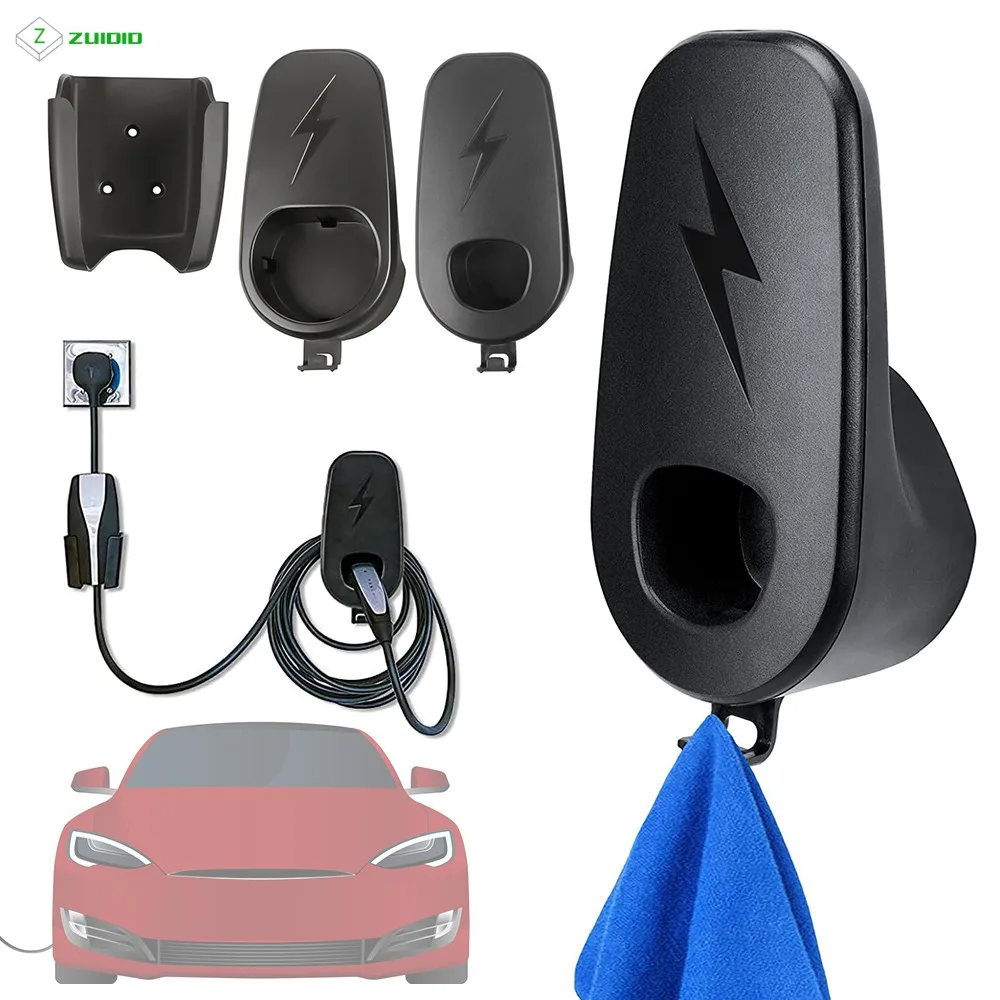 Charging Cable Extra Protection Leading Wallbox Charger Bracket EV Charger Holder Holster Dock Electric Vehicle Tesla Model 3 Y