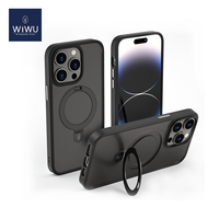 WiWU Magnetic Stand Case for iPhone 15 Pro Max 6.7 inch Foldable Bracket Case for iPhone 14 Pro 15Pro 6.1 Waterproof Phone Case