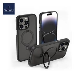 WiWU Magnetic Case for iPhone 14 15 6.1 6.1 Pro 6.7 Pro Max Foldable Stand for iPhone 14 Pro Max 6.7 Mobile Phone Charging Case
