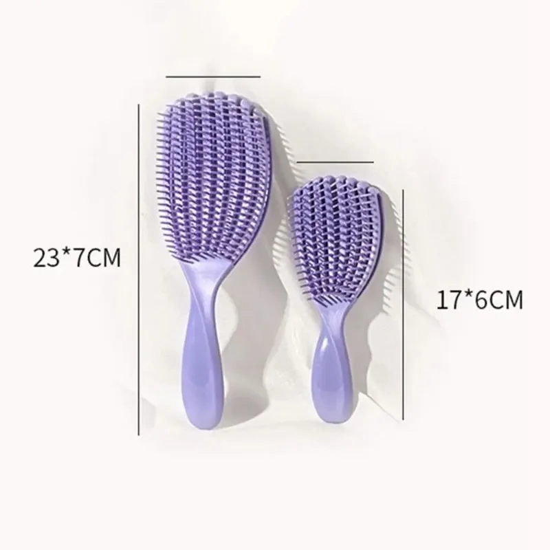 핑크 문어 헤어 브러시, 마사지 디탱글러 브러시, 곱슬 머리 두꺼운 헤어 케어, 헤어 브러시 스타일링 도구