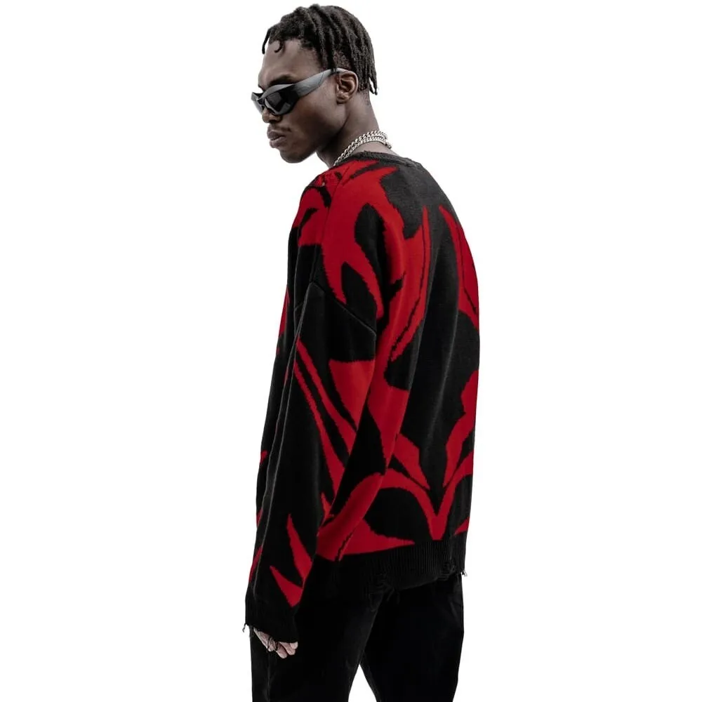 Hip Hop New Order Graphic Sweater Men Winter Knit Pullover Long Sleeve Tops Fashion Harajuku Jumper Coat Y2k Streetwear Clothing