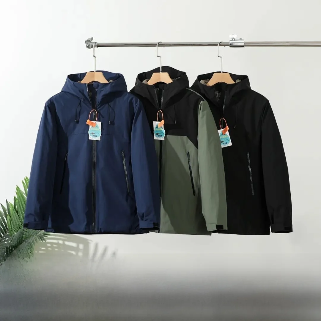 

Men's Outdoor Thiened down Jaet Warm Waterproof Cotton Coat Ba 80 Du down Filling 2025 Autumn Winter Casual Sle