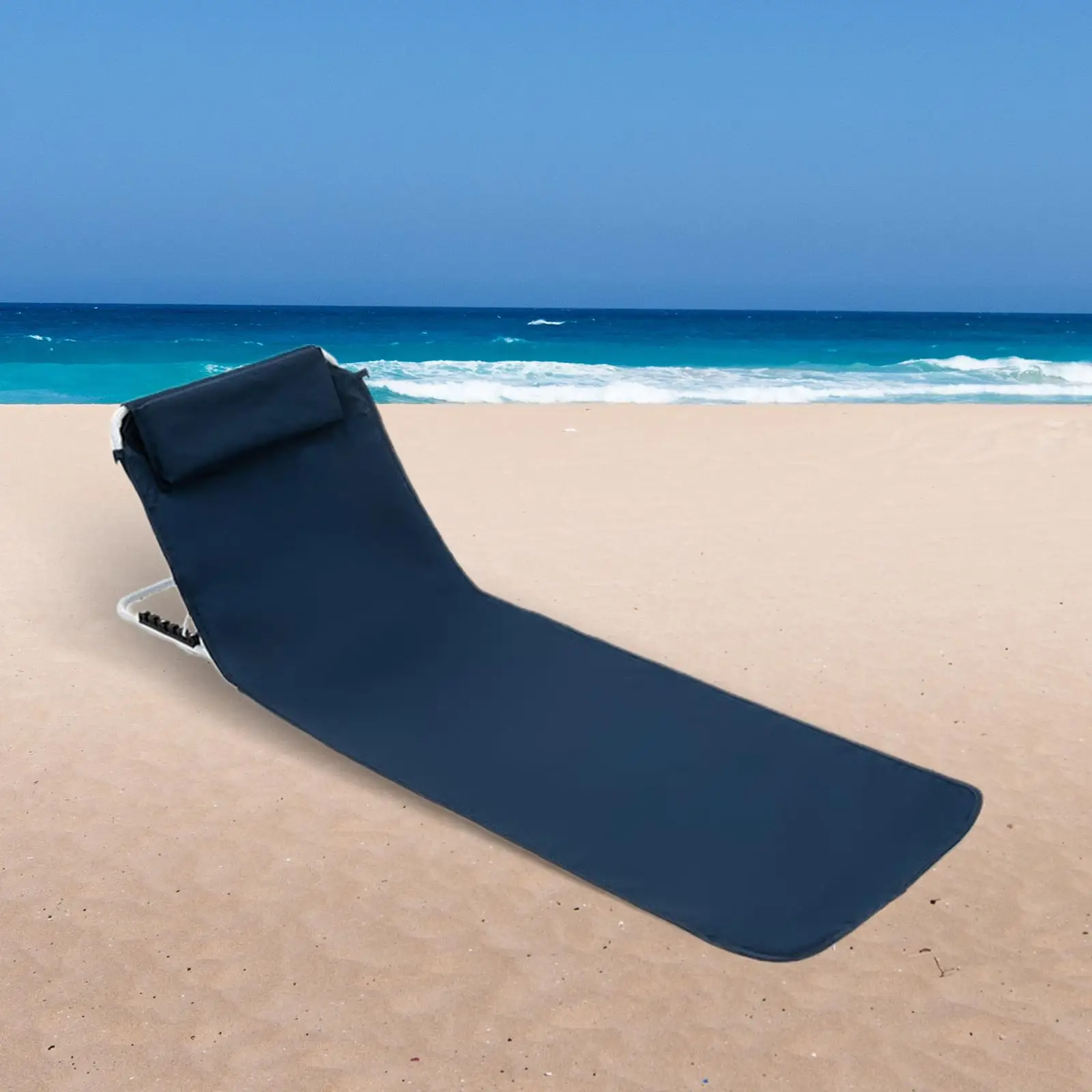 Chaise de sol pliante portable avec dossier, chaise de camping pratique, polymères de salon, plage, pique-nique, randonnée, jardin, barbecue