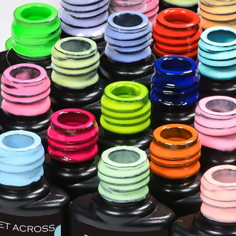 MEET ACROSS 160 colores de esmalte en gel de 7.3 ml, rosa, verde, azul, fluorescente, brillo de verano, barniz semipermanente para arte de uñas 4