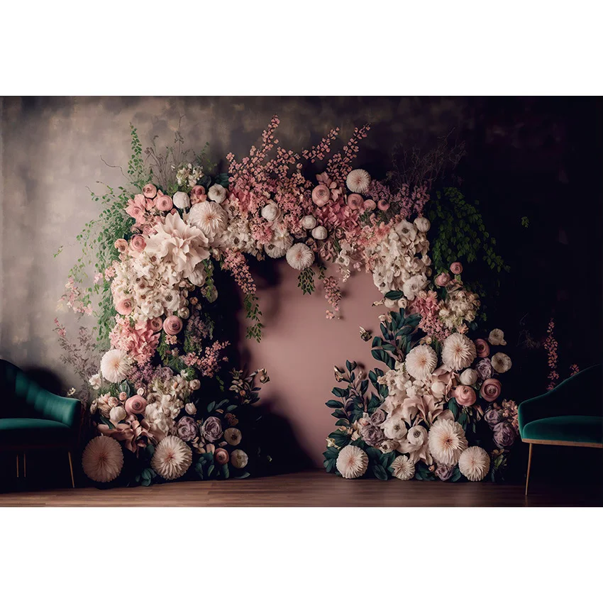 Avezano خمر النفط اللوحة التصوير خلفية مقوس زهرة الباب صورة صورة الزفاف حفلة عيد ميلاد ديكور خلفية