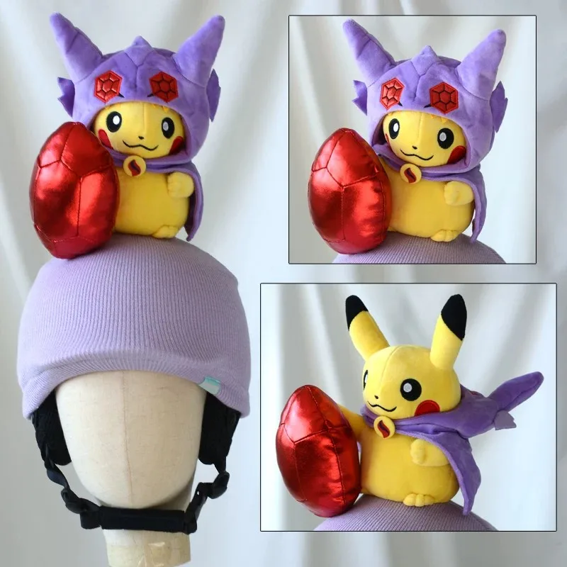 Pikachu Skiing Helmets Decorations SKI Helmet Cover Cap Knit Cover Hat for
