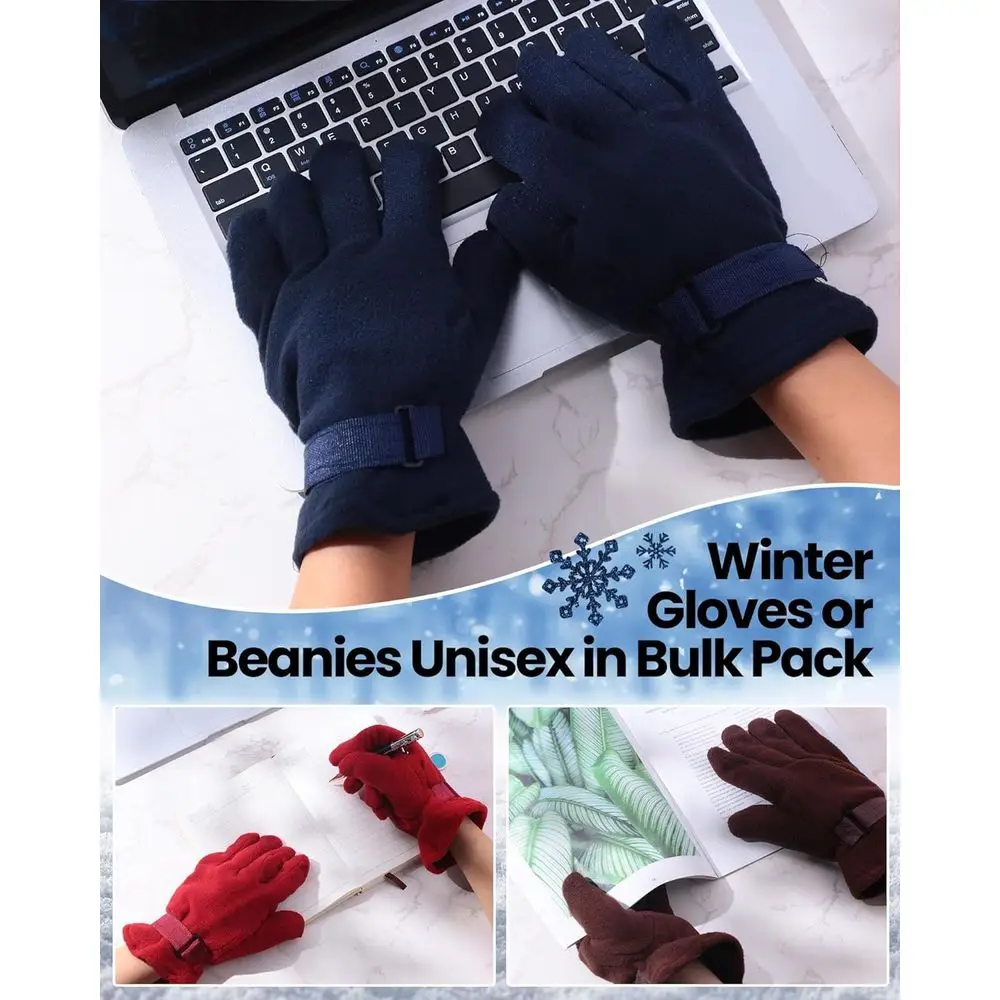 قفازات صوف ناعمة للرجال والنساء - دافئة ومريحة ومثالية للقيادة في الطقس البارد والرياضة #3