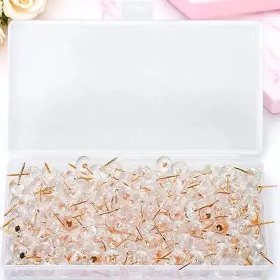 50 قطعة مسامير الإبهام واضحة على شكل كرة دبابيس ضغط مريحة مكتب مكتب الملحقات الصغيرة متعددة الوظائف مسامير الإبهام