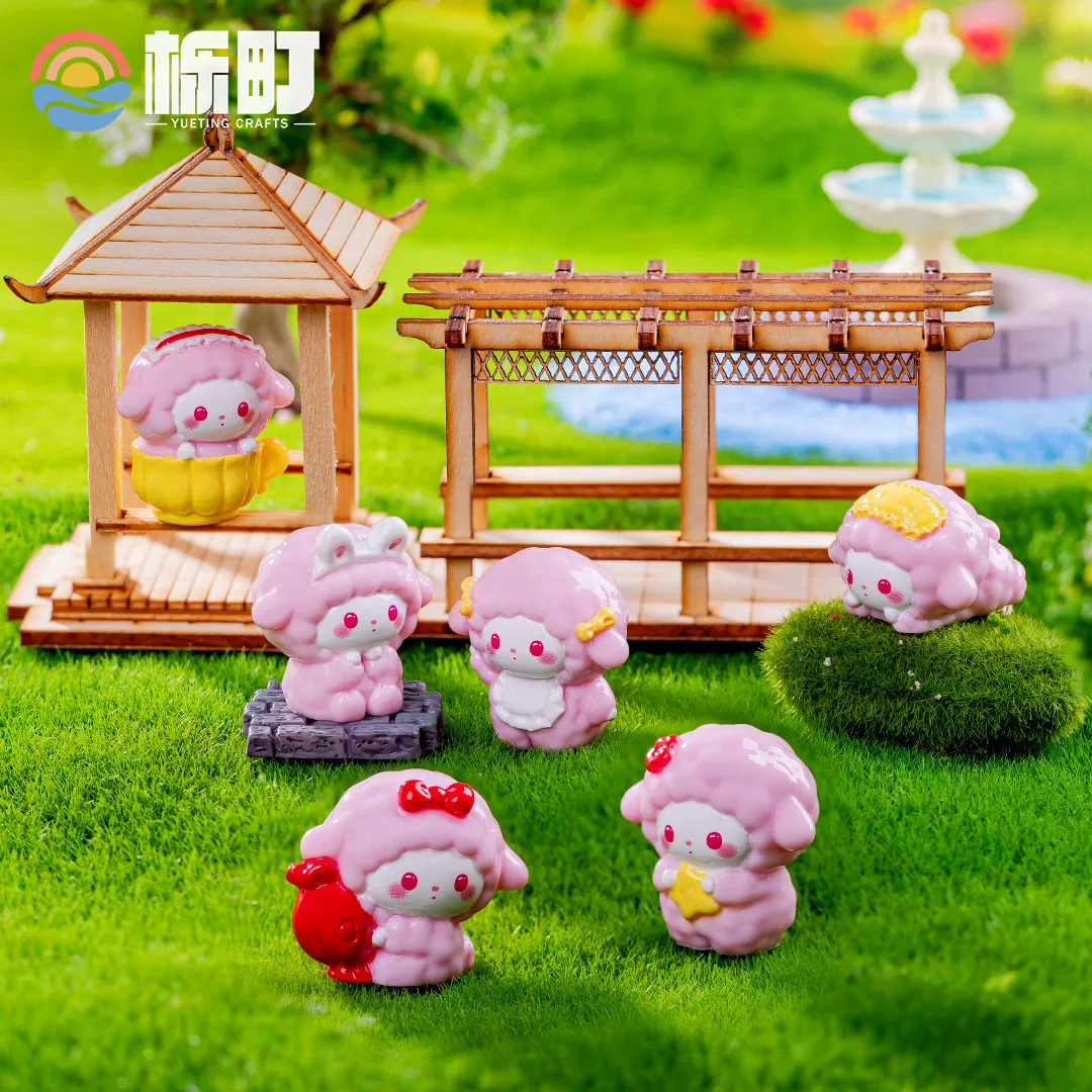 Nouveau dessin animé rose doux MENGBI AINOU MICRO poupée paysage boîte aveugle décoration accessoires bureau petits ornements