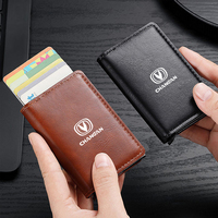 Men Wallet ID Credit Card Holder Mini RFID Wallet Automatic Pop up Bank Card Case For Changan CS15 CX70 CS35 Alsvin CS75 Hunter