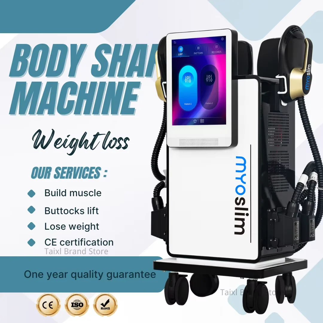 High Power MYOslim 15Tes 200HZ EMS Body Sculpt Machine 6500W for Body Contouring Muscle Building and Spa Center Services