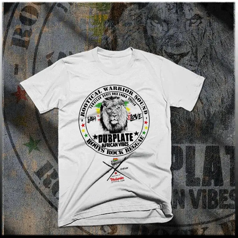 Roots reggae t-shirt jah rastafari haile selassie I Rasta lion reggae flag tee