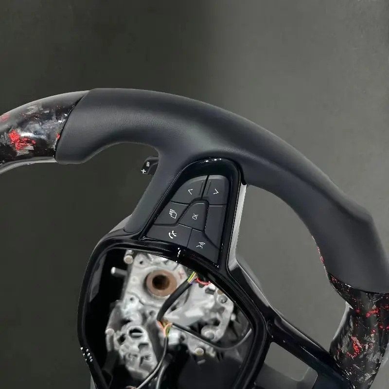Steering Wheel for Renault Clio 5 Megane 4 Forged Carbon Fiber with Smooth Leather High Quality Design for Clio5 Drop Shipping