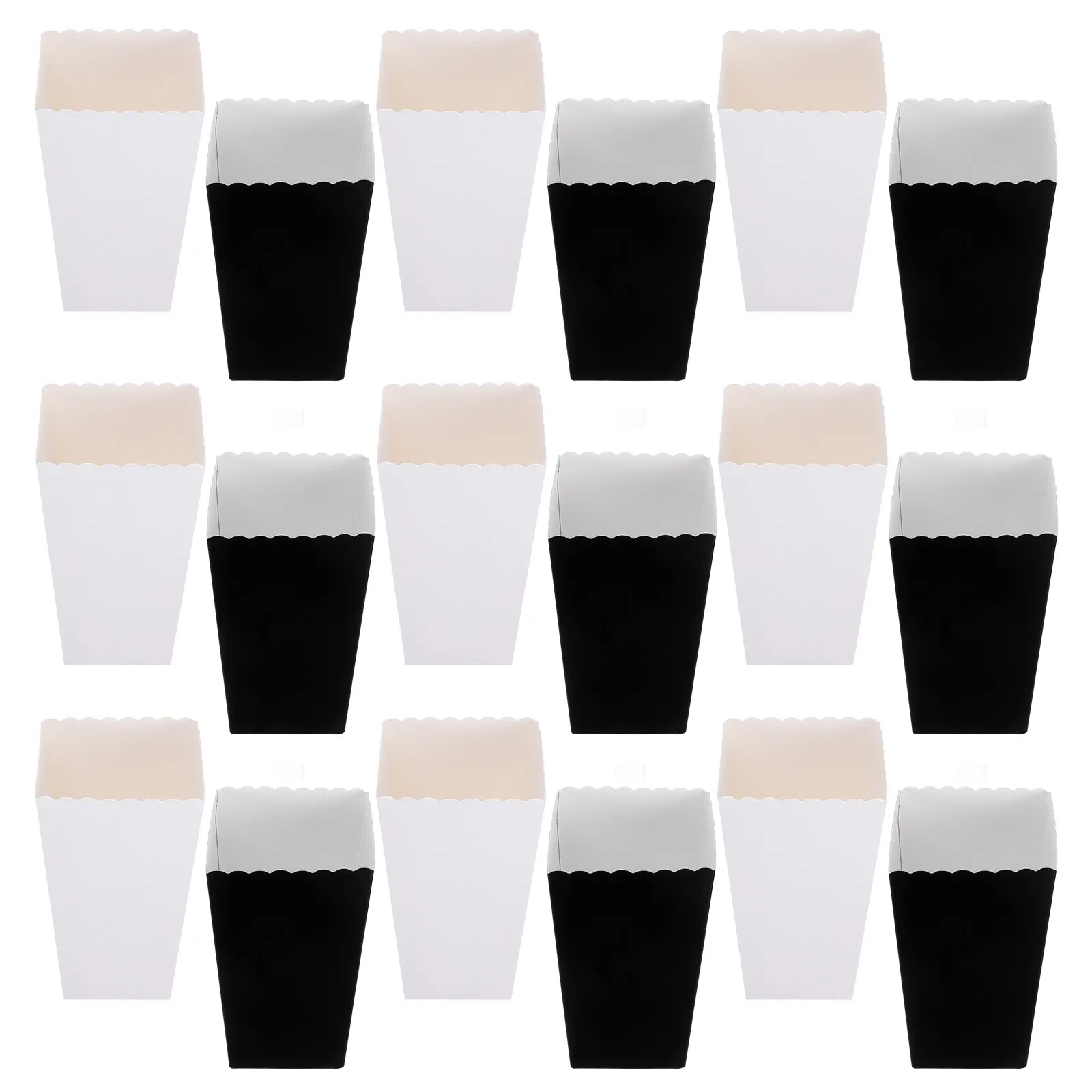 50 pcs Paper Food Disposable Tray Snack Party Halloween Christmas New Year Candy Snack Box Birthday Party Snack Box Popcorn