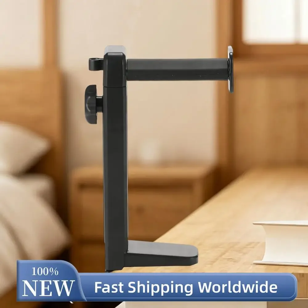 Earphone Rack 2 in 1 Above & Under Desk Headset Hanger with Height Adjustable and Rotating Clamp Headset Stand with Cable Clip