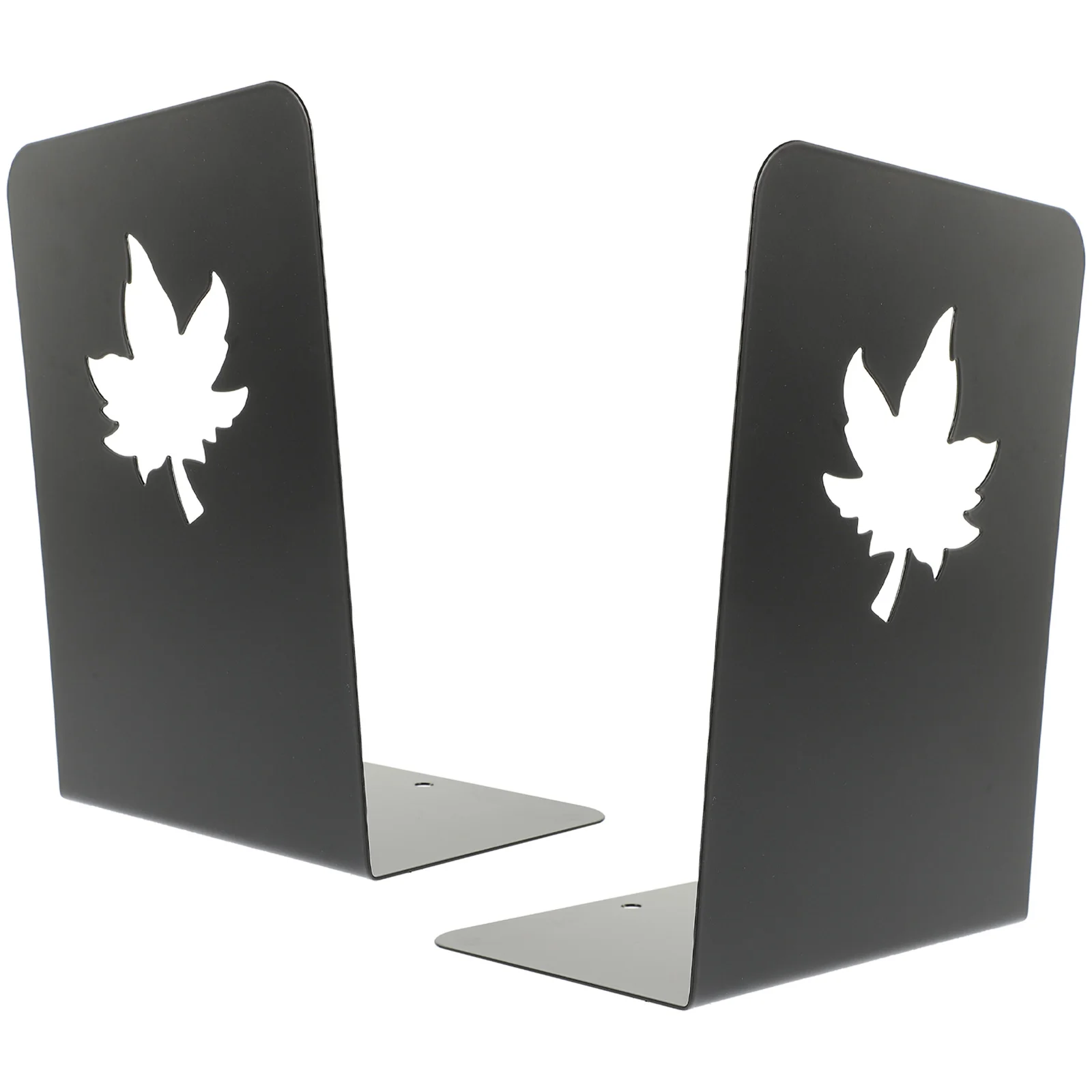 

2 Pcs Metal Bookends Desktop Holders Study Office ganizers Multi function Leaf Design Storage Solution