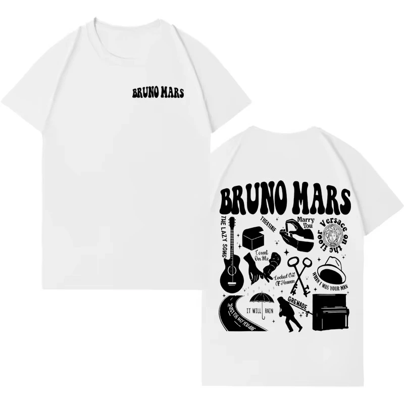 Singer Bruno Mars Tshirt Hip Hop Hipster 2026 Spring summer new