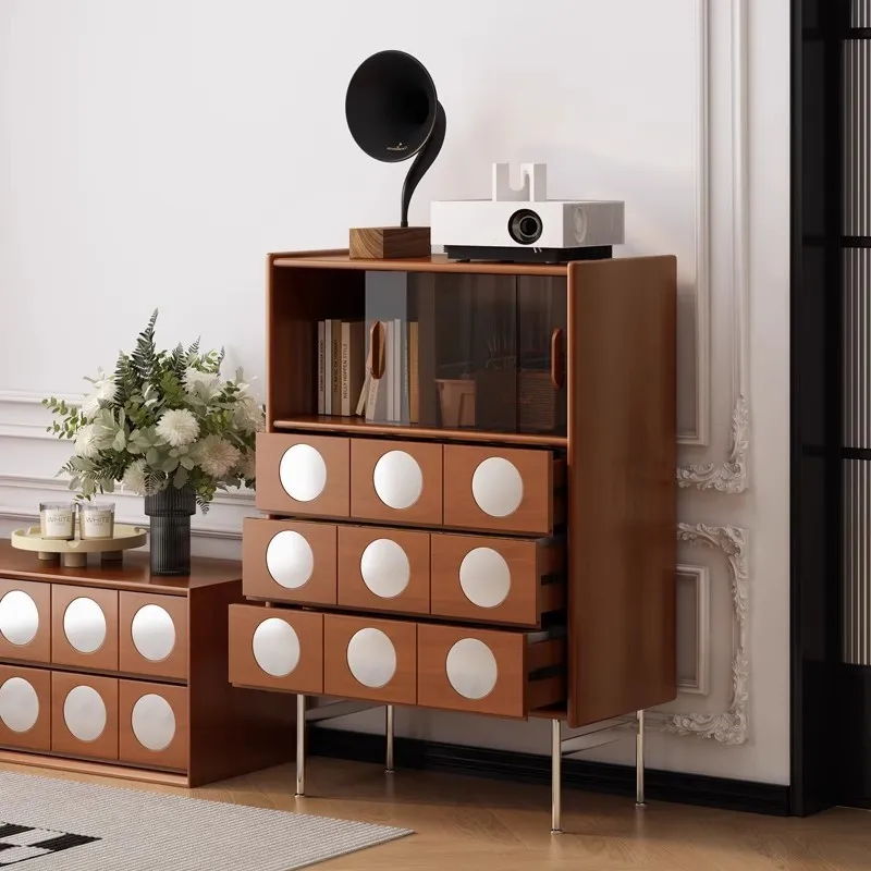 

chest, bedroom bedside storage cabinet, modern small apartment, living room drawer cabinet, antique sofa side cabinet