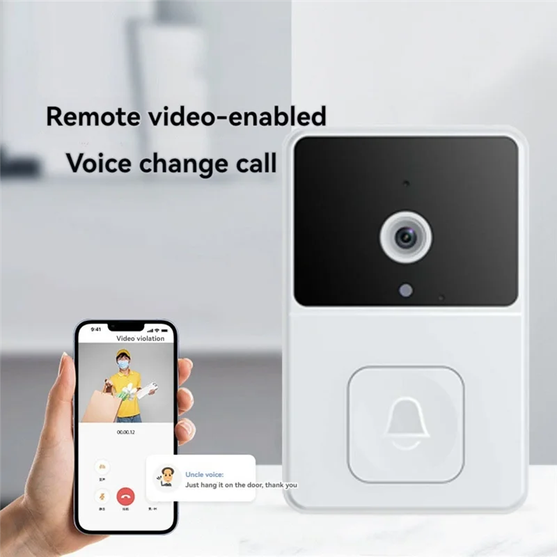 Kit campanello intelligente wireless video Videocitofono WiFi Videocitofono Visione notturna Audio bidirezionale Archiviazione cloud Campanello di sicurezza