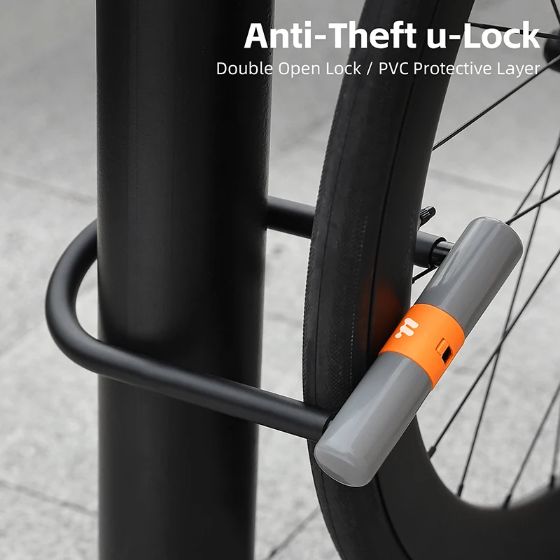 WEST BIKING Anti-Theft Bicycle U Lock Heavy Duty High Security Steel Locks With 2 Keys For Bicycle Electric Scooter Door Safety