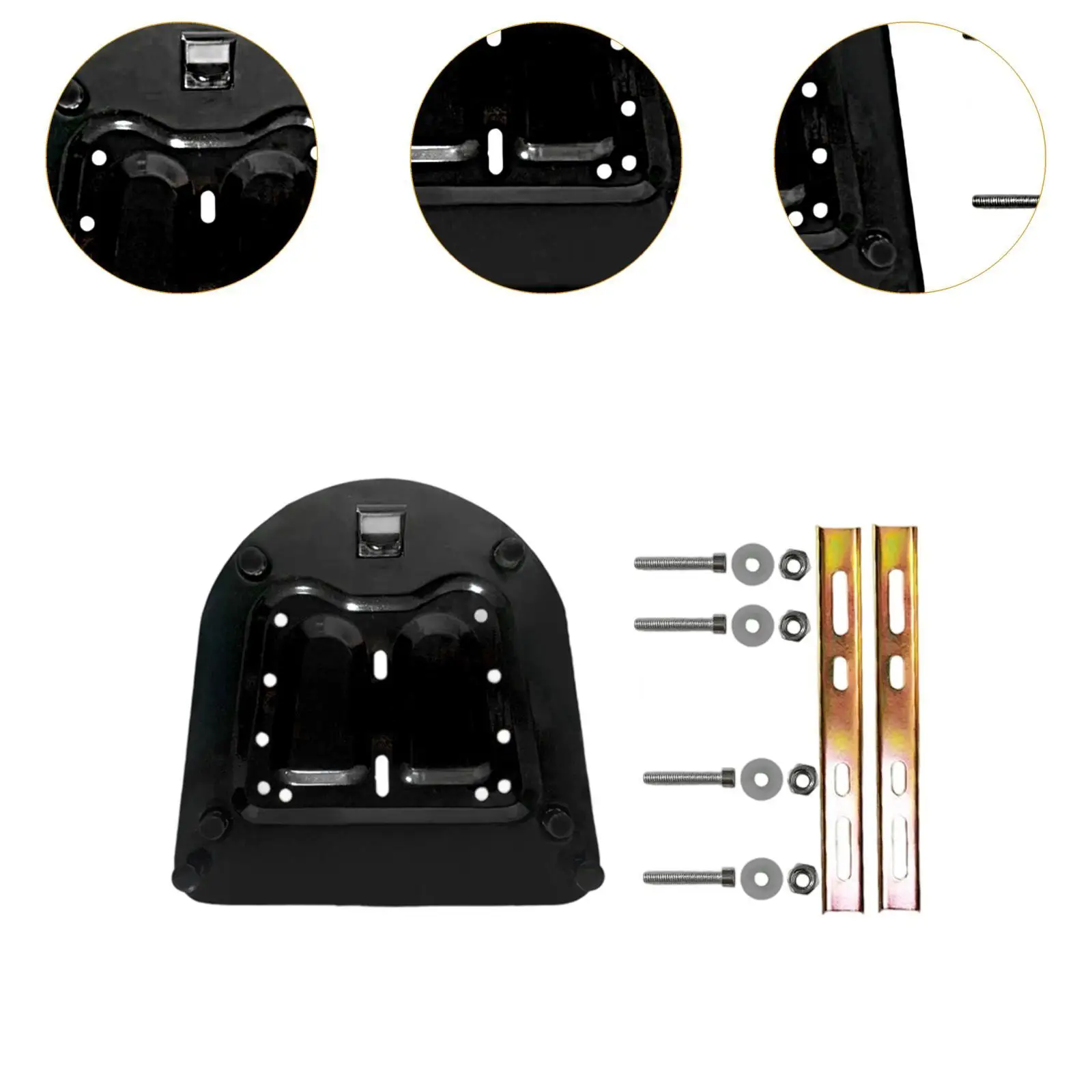 

Rear Luggage Shelf Motorcycle Cargo Rack ABS Material Universal Mounting Base for Trunk Suitcase and Touring Gear