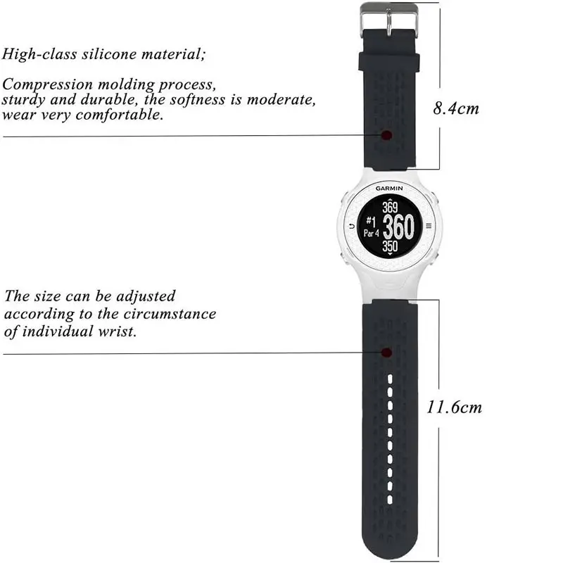 For Garmin Approach S2 / S4 Straps, Soft Silicone Replacement Watch Bands for Garmin Approach S2 / S4 GPS Golf Watch