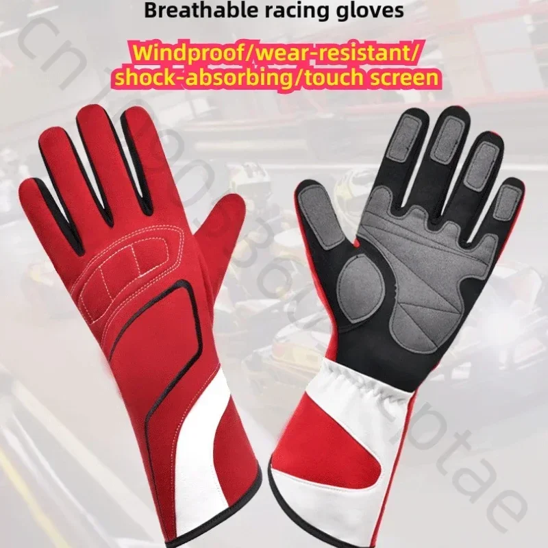 New F1 Auto Car Karting Gloves Breathable Motorcross Racing Gloves Silicone Non-Slip Men Go Kart Racing Gloves Breathable