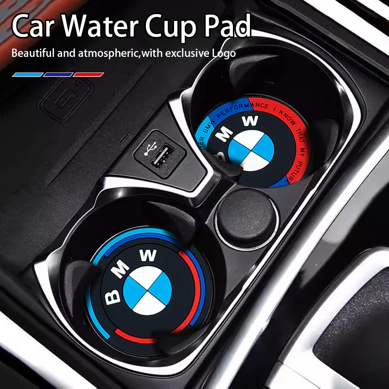 BMW 2Pcs Car Cup Holder Anti-Slip Coaster Pad Interior Accessories For BMW G30 G32 G01 G02 G05 G06 G07 G26 G23 G22 F40 F20 G08