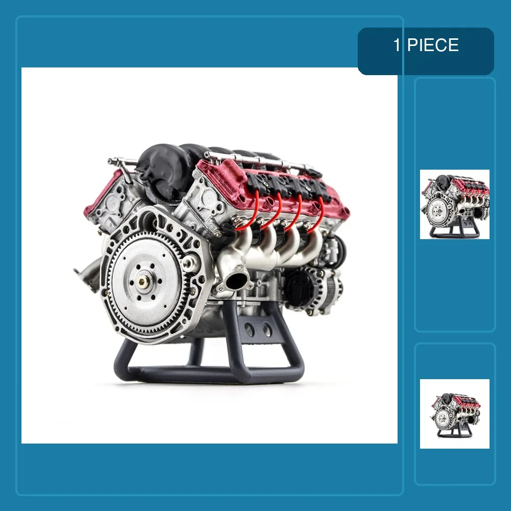 MAD Simulation V8 Engine Internal Combustion Model Assembly Kit for AX90104 SCX10Ⅱ Capra VS4-10 Pro/Ultra RC Car Unreal engine