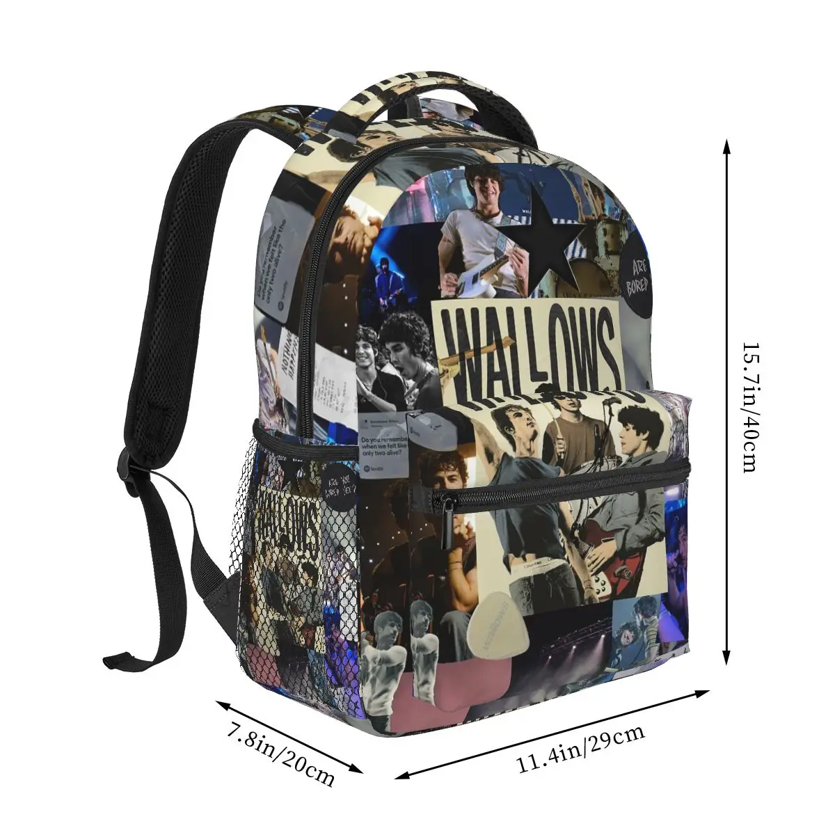 Rock Band Wallows Graphic Music Album Nothing Happens Backpack Student Boys Girl BookBag School Bag  Shoulder Bags for Men Women
