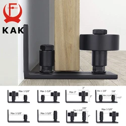 KAK 8 in 1 Adjustable Door Roller Black Window Roller Sliding Door Slides Rails Barn Door Floor Guide Flush Design Door Hardware