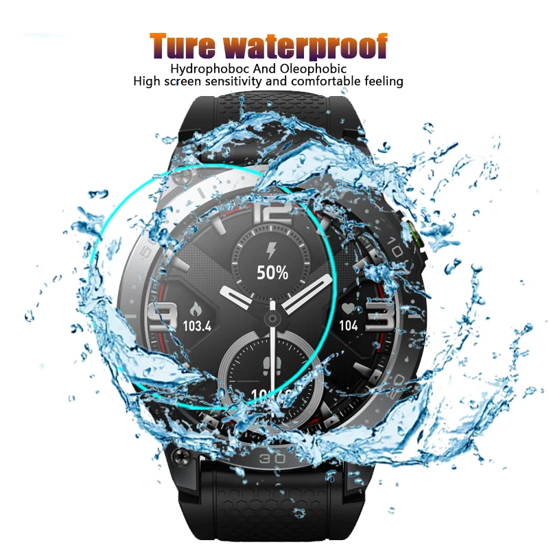 2PCS Tempered Glass For Zeblaze Vibe 7 Btalk 2 Lite Stratos Ares 3 Pro Full Cover Screen Protector HD Clear Protective Glass